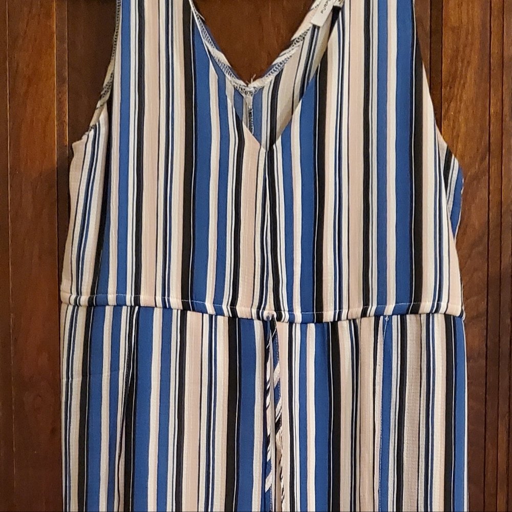 Purple Snow Stripped jumpsuit blue and pink M